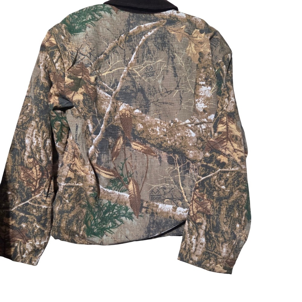 Carhartt Recycled/Upcycled Real Tree Camo Work Jacket Mens XL BrownGreen - Picture 5 of 6